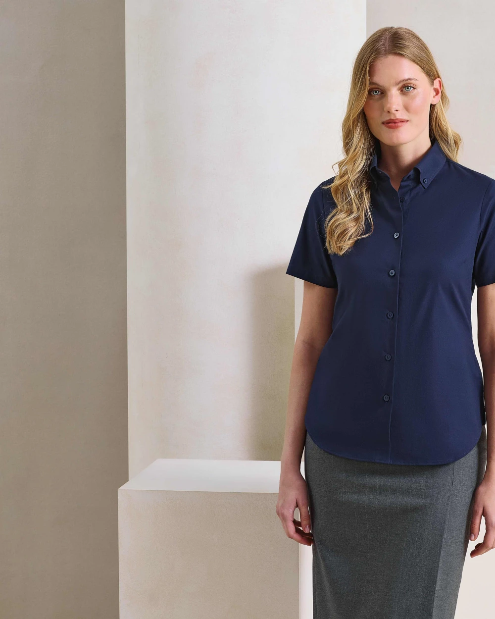 Hemden PREMIER Women's 'Supreme' Oxford short sleeve shirt voor bedrukking &amp; borduring