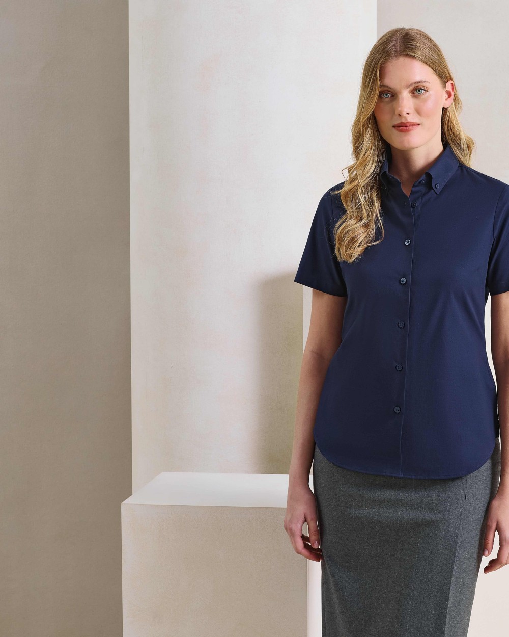 PREMIER  „Supreme“ Oxford-Damenhemd, kurzärmelig Hemden personalisierbar