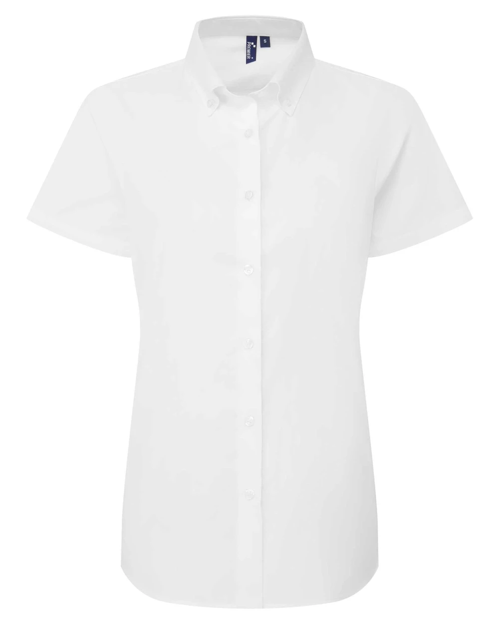Hemden PREMIER Women's 'Supreme' Oxford short sleeve shirt voor bedrukking &amp; borduring