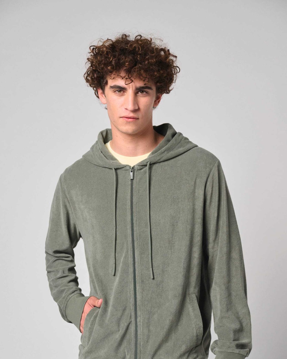 NATIVE SPIRIT Umweltfreundliches Kapuzensweatshirt aus Frottee mit Reißverschluss für Herren Sweatshirts personalisierbar