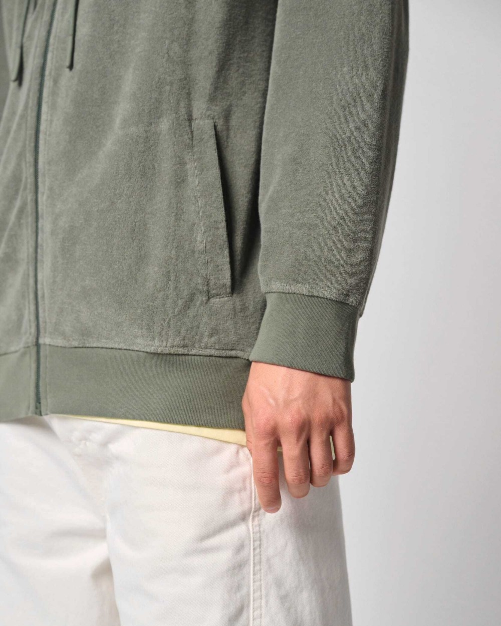 Sweaters & hoodies NATIVE SPIRIT Ecologische badstof sweater met rits en capuchon voor bedrukking &amp; borduring