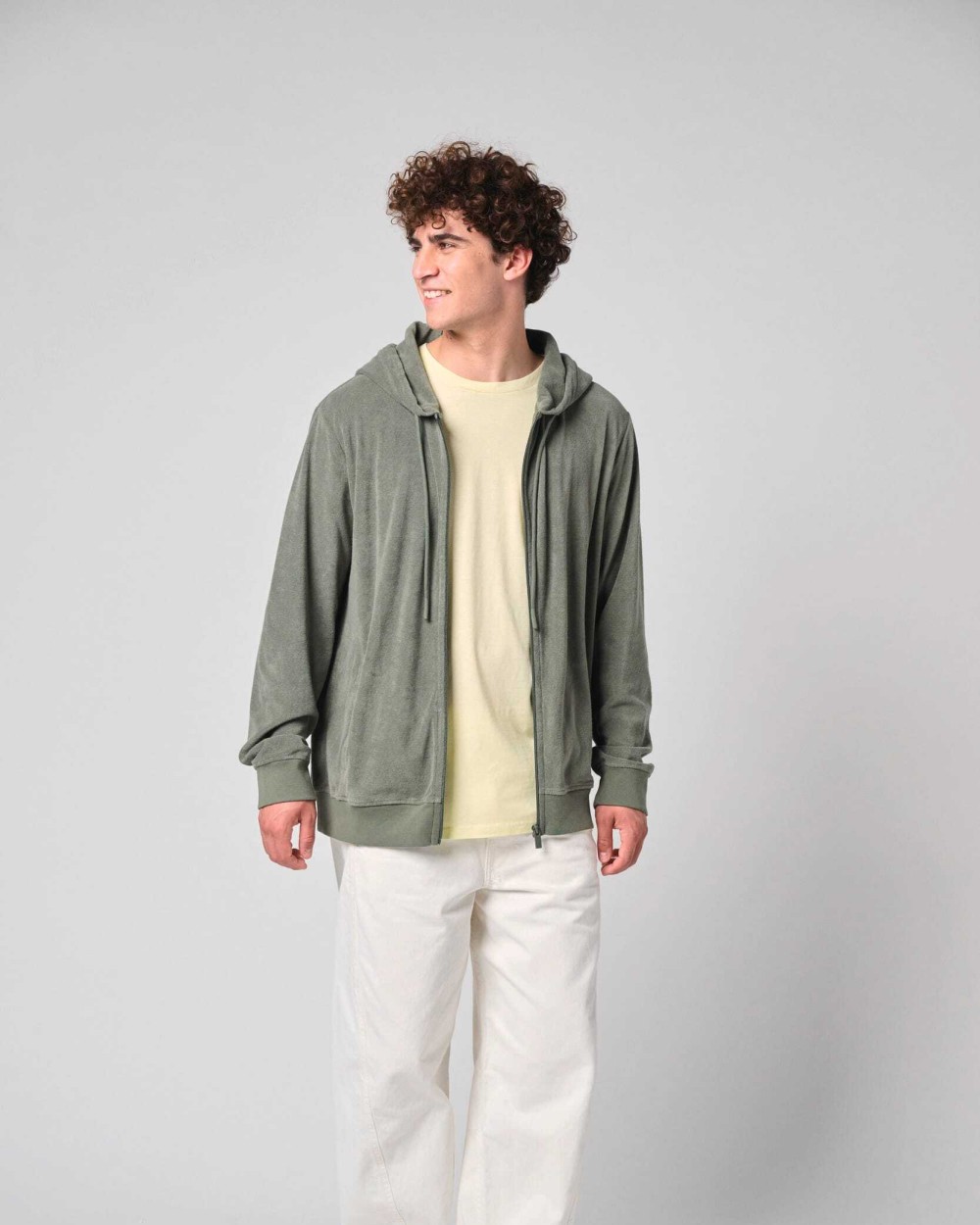 Sweaters & hoodies NATIVE SPIRIT Ecologische badstof sweater met rits en capuchon voor bedrukking &amp; borduring