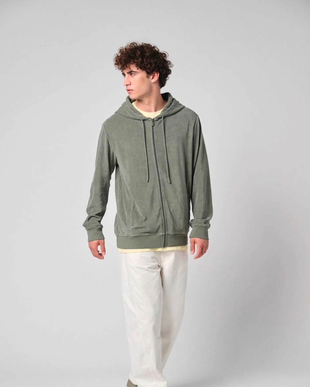 NATIVE SPIRIT Umweltfreundliches Kapuzensweatshirt aus Frottee mit Reißverschluss für Herren Sweatshirts personalisierbar