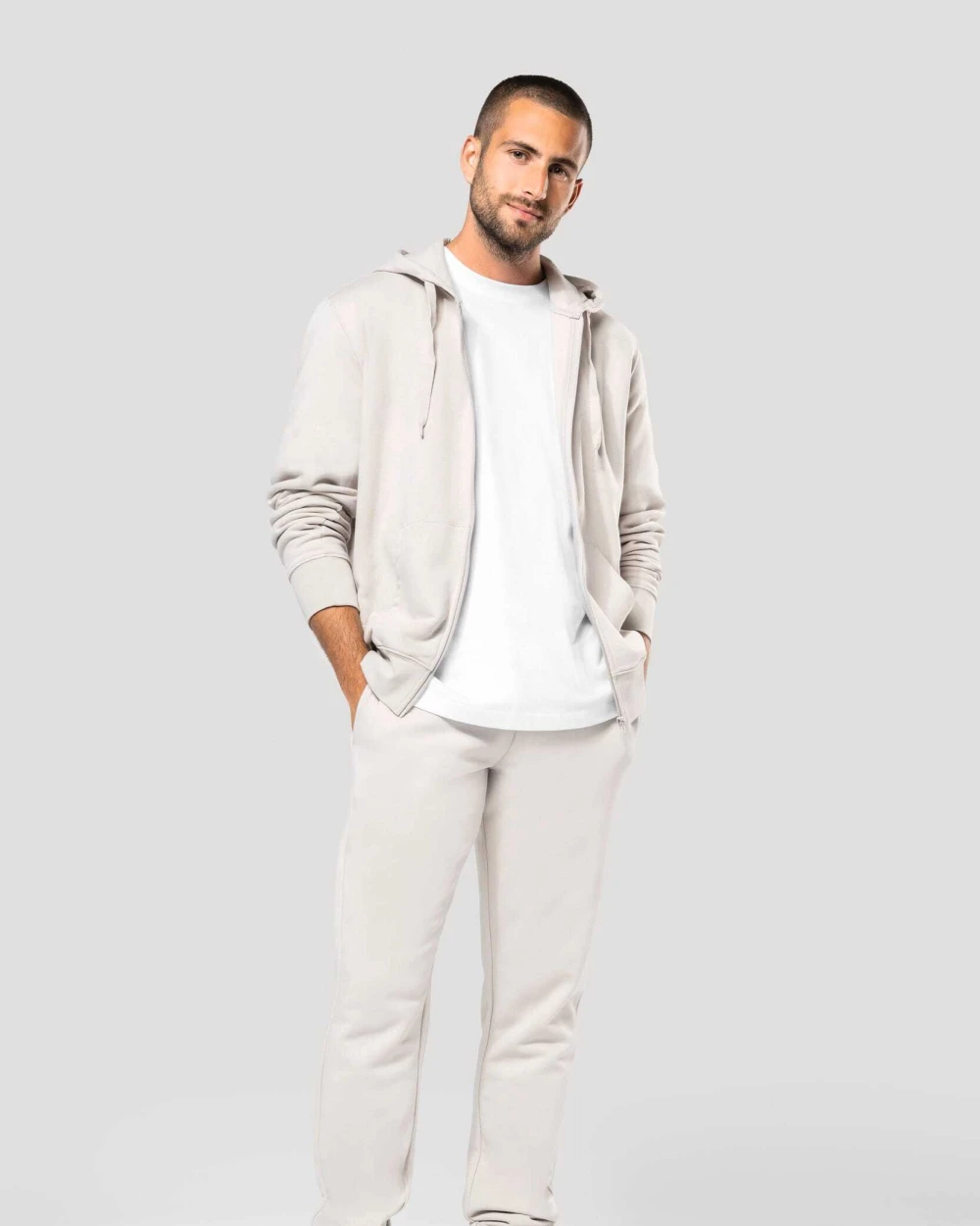 Broeken KARIBAN Ecologische fleece joggingbroek voor heren voor bedrukking &amp; borduring