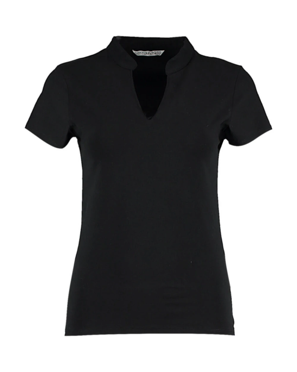 KUSTOM KIT Regular Fit Mandarin Collar Top T-Shirts personalisierbar