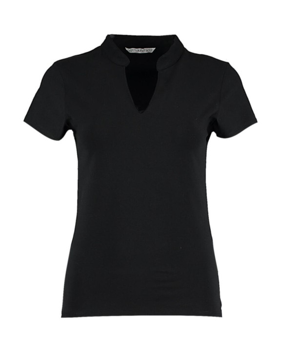 T-Shirts personnalisable KUSTOM KIT Regular Fit Mandarin Collar Top