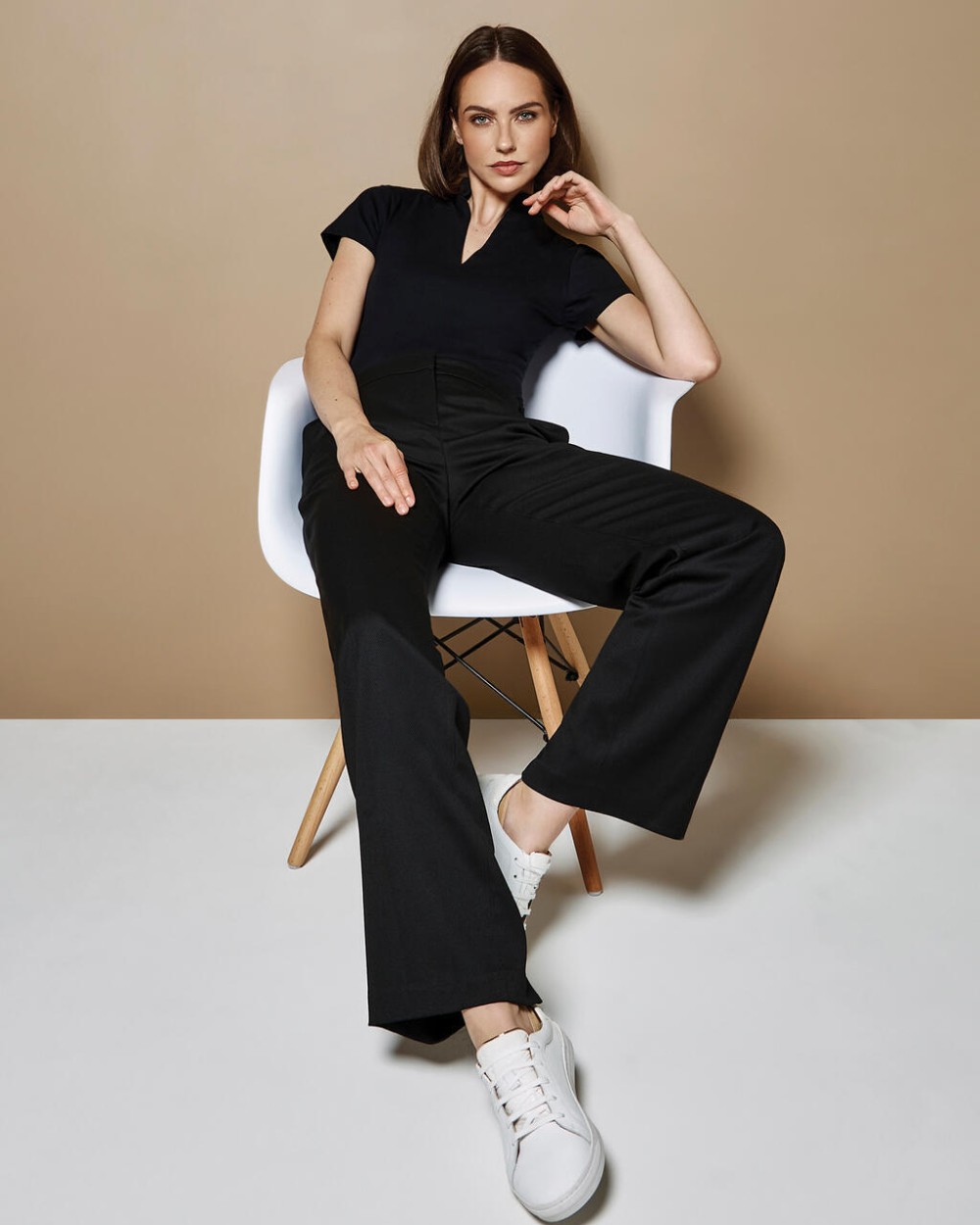 T-Shirts personnalisable KUSTOM KIT Regular Fit Mandarin Collar Top