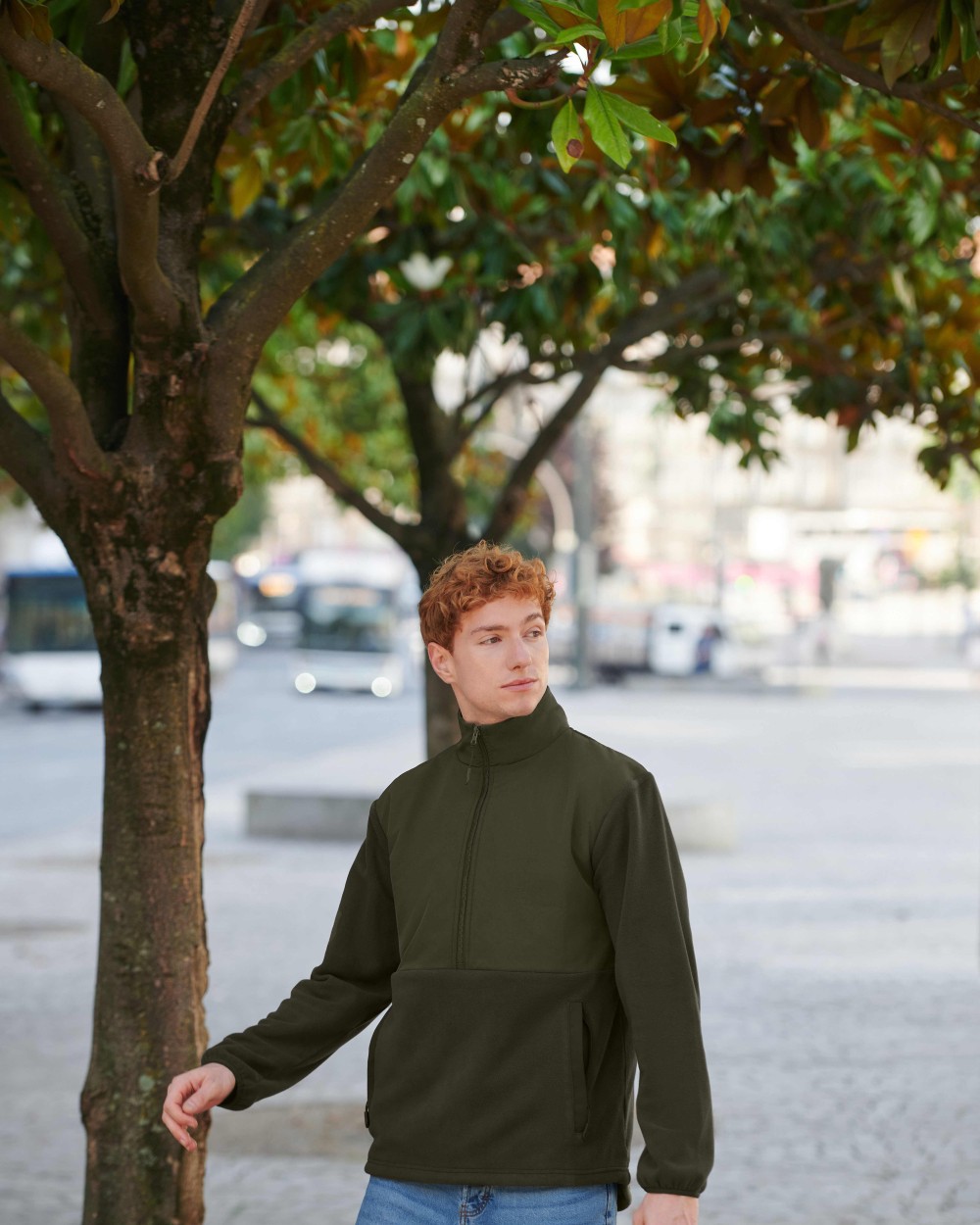 Laines polaires personnalisable FRONT ROW 1/2-zip en micropolaire