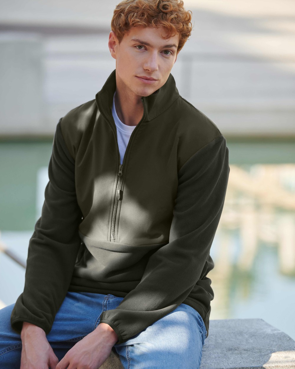 Laines polaires personnalisable FRONT ROW 1/2-zip en micropolaire