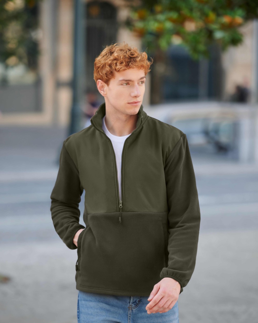 Polar Fleeces FRONT ROW 1/2-zip microfleece voor bedrukking &amp; borduring