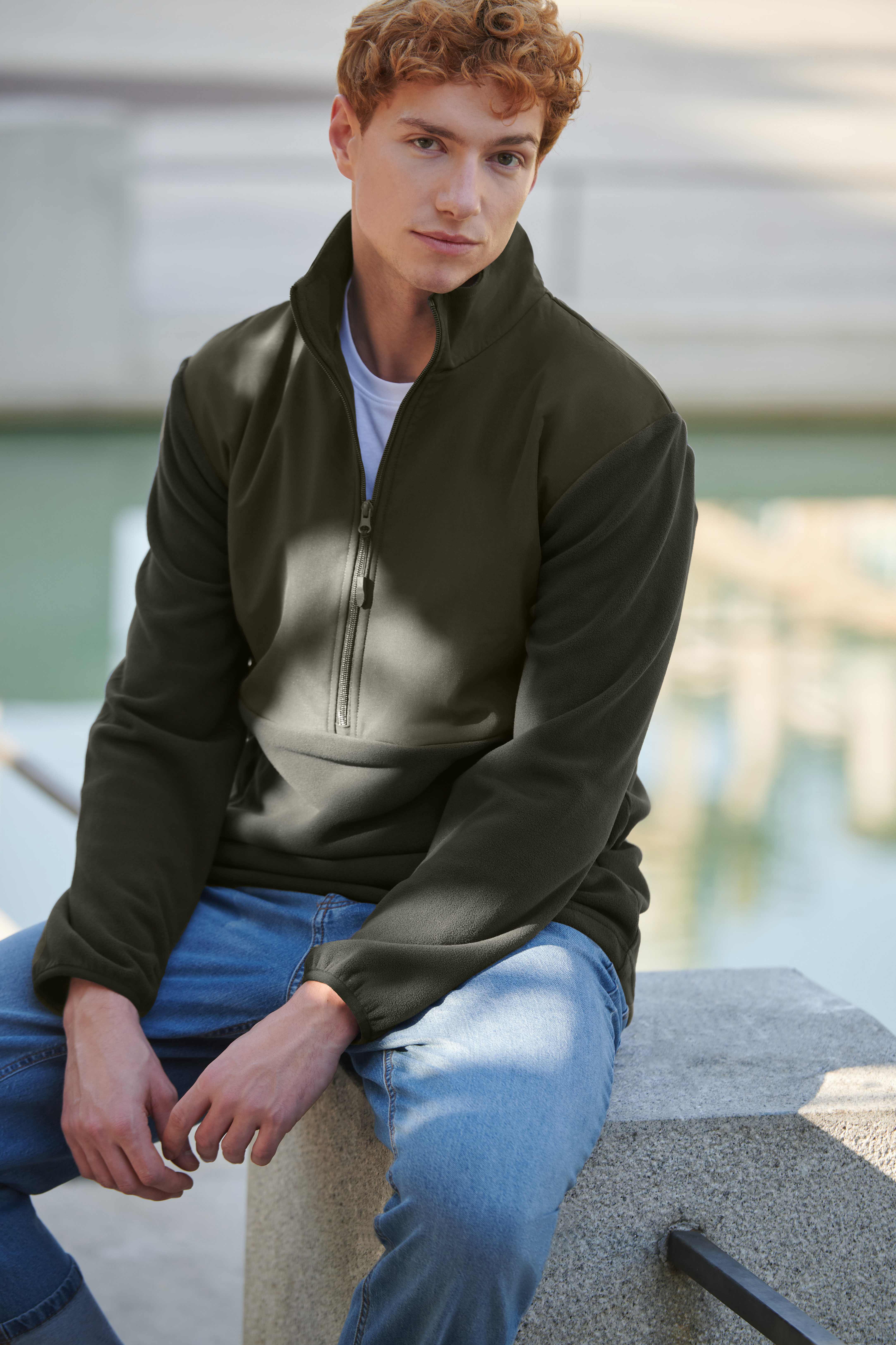 Polar Fleeces FRONT ROW 1/2-zip microfleece voor bedrukking &amp; borduring