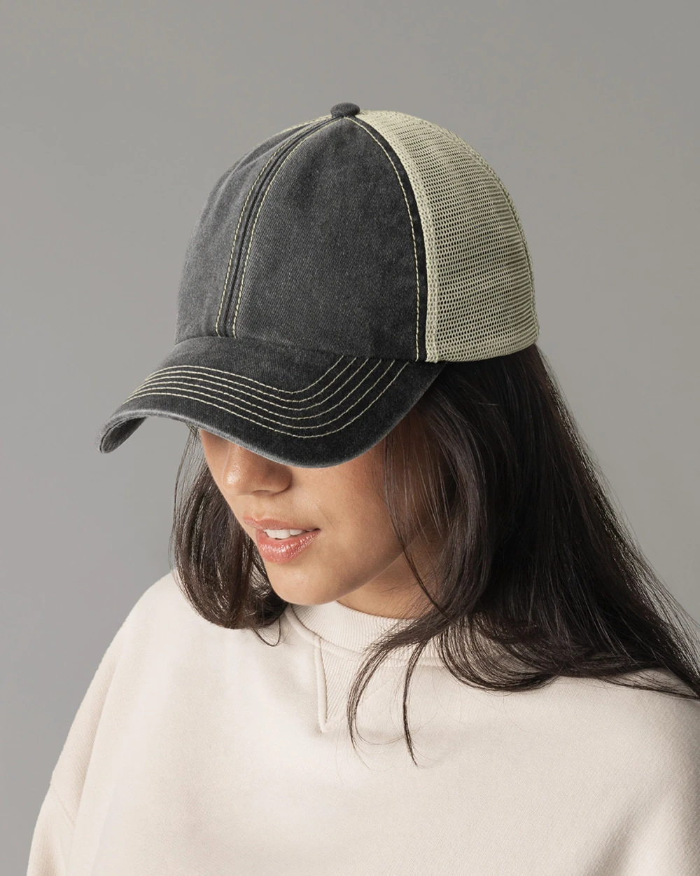 Petjes BEECHFIELD 6 PANEL VINTAGE TRUCKER voor bedrukking &amp; borduring