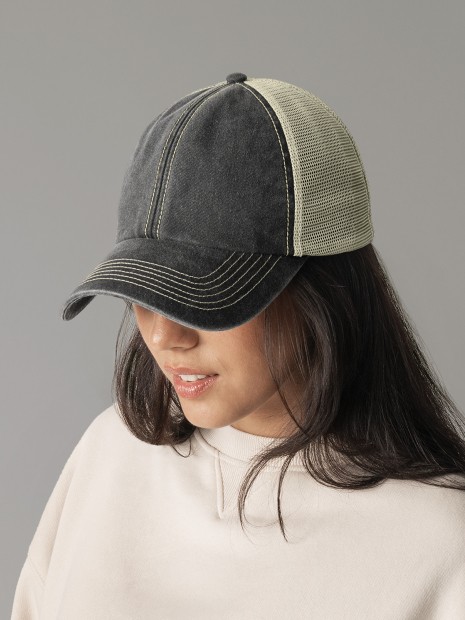Casquettes à personnaliser BEECHFIELD 6 PANEL VINTAGE TRUCKER 