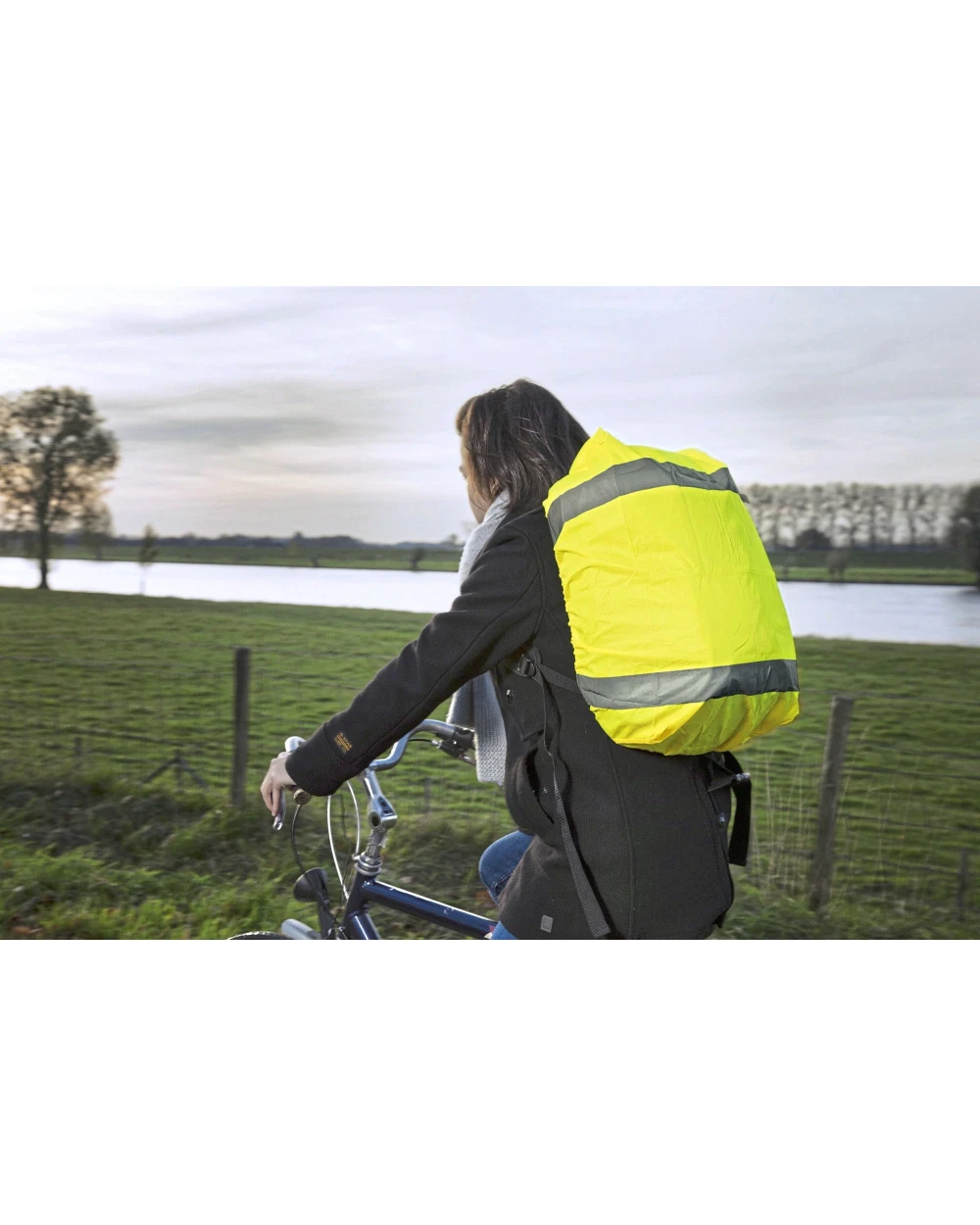 PRINTWEAR High visibility elasticated cover for backpacks Taschen personalisierbar