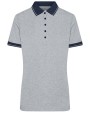 Polo's JAMES & NICHOLSON Ladies` Heather Polo voor bedrukking &amp; borduring
