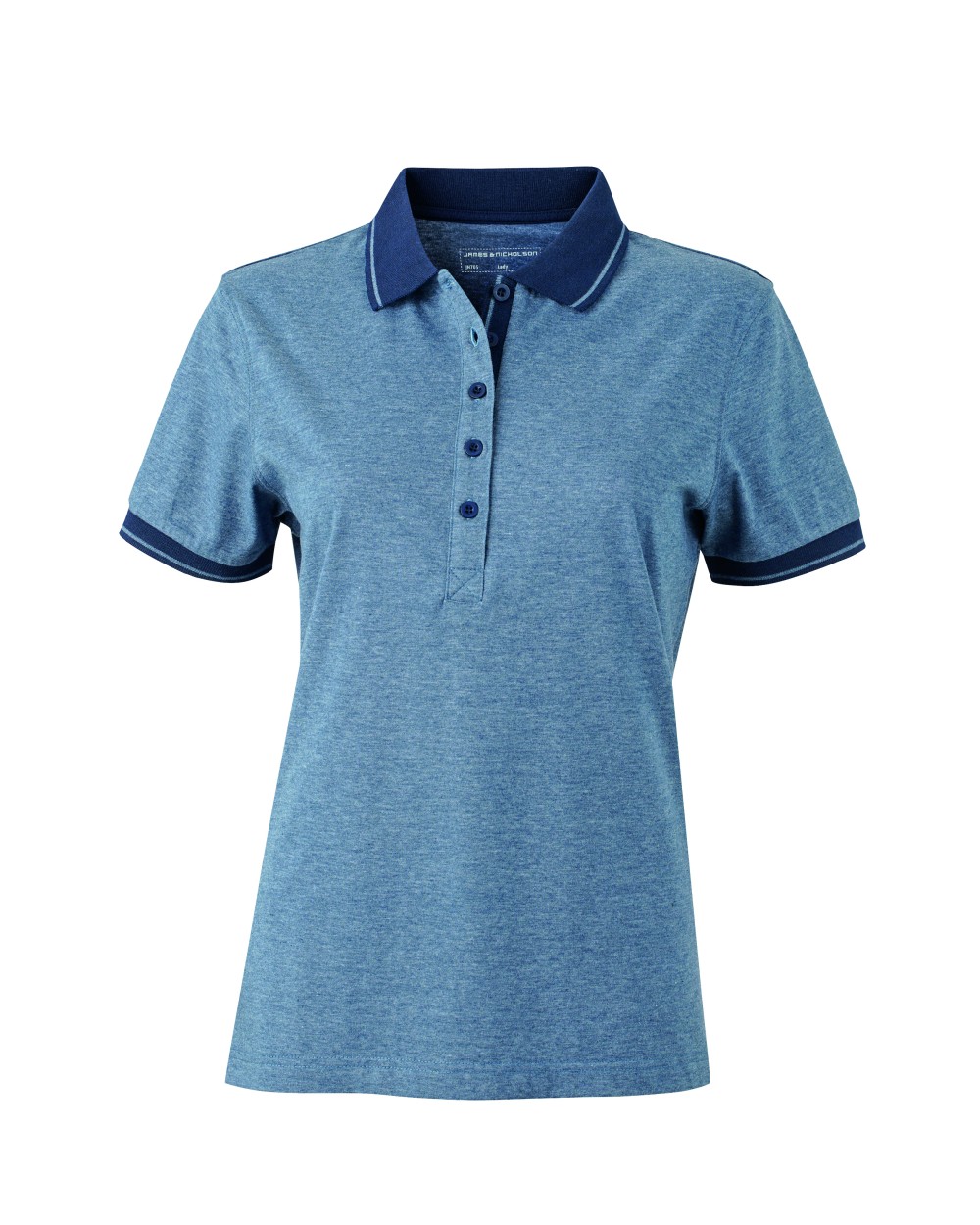 Polo's JAMES & NICHOLSON Ladies` Heather Polo voor bedrukking &amp; borduring