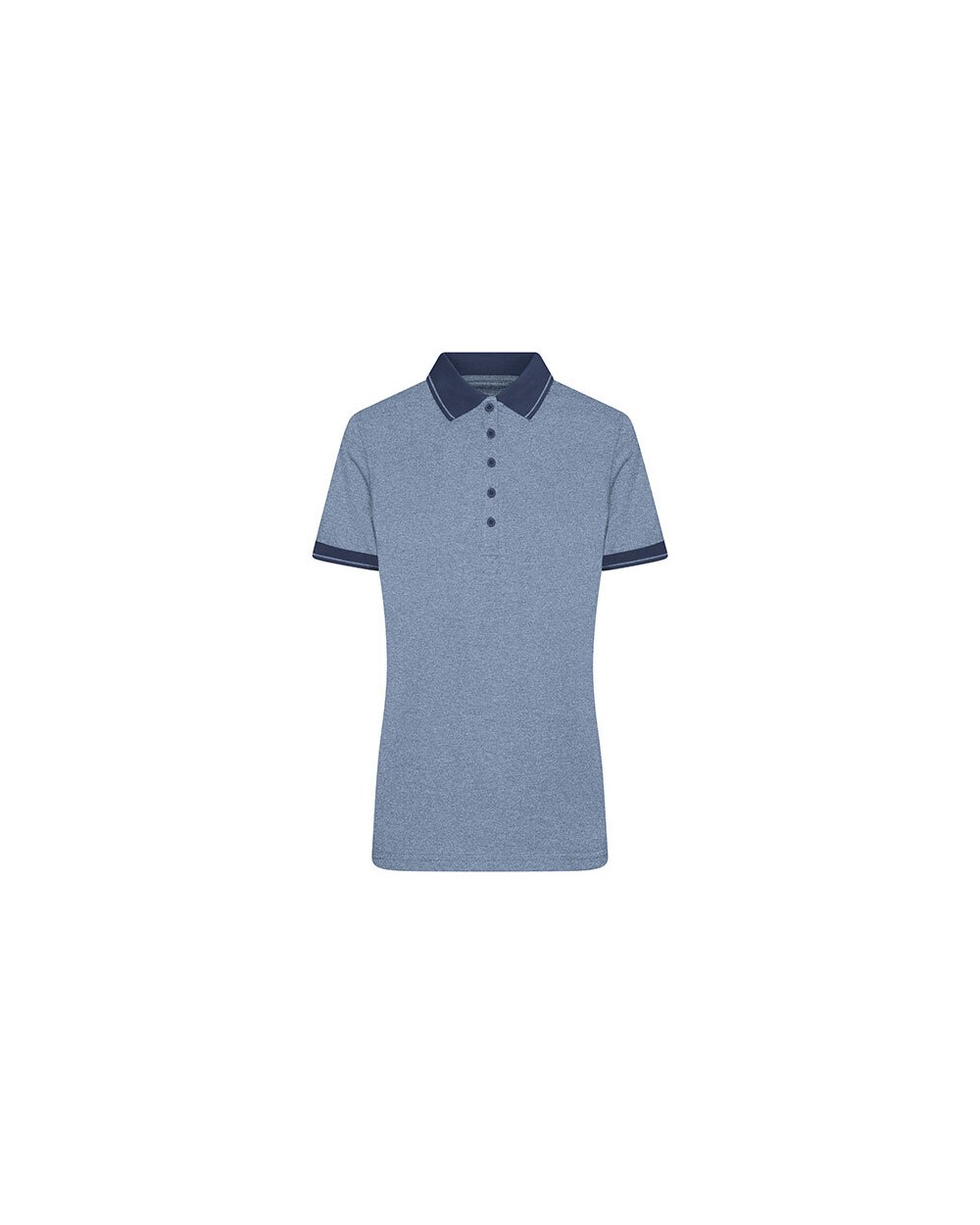 JAMES & NICHOLSON Ladies` Heather Polo Poloshirts personalisierbar