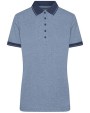 JAMES & NICHOLSON Ladies` Heather Polo Poloshirts personalisierbar