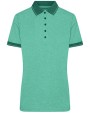 JAMES & NICHOLSON Ladies` Heather Polo Poloshirts personalisierbar