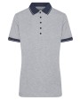 JAMES & NICHOLSON Ladies` Heather Polo Poloshirts personalisierbar
