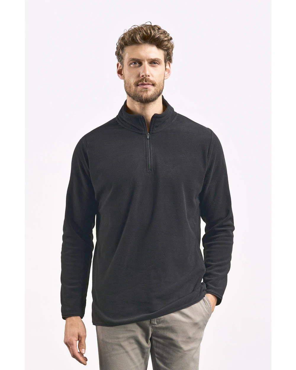 PROMODORO Men´s Recycled Fleece Troyer Polar Fleeces personalisierbar