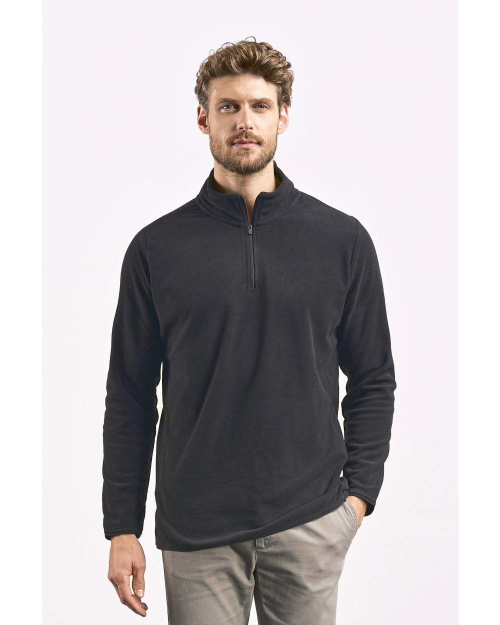 PROMODORO Men´s Recycled Fleece Troyer Polar Fleeces personalisierbar