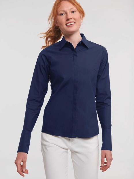 Chemises à personnaliser RUSSELL Chemise femme manches longues Ultimate stretch 