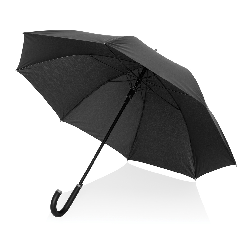 Paraplu's SWISS PEAK Swiss Peak Vero Aware™ RPET 25” umbrella met luxe handvat voor bedrukking &amp; borduring