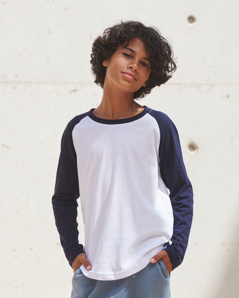 T-shirts SKINNIFIT KIDS' LONG SLEEVED BASEBALL T voor bedrukking &amp; borduring