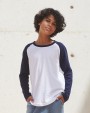 SKINNIFIT KIDS' LONG SLEEVED BASEBALL T T-Shirts personalisierbar