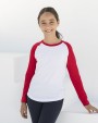 T-Shirts personnalisable SKINNIFIT KIDS' LONG SLEEVED BASEBALL T