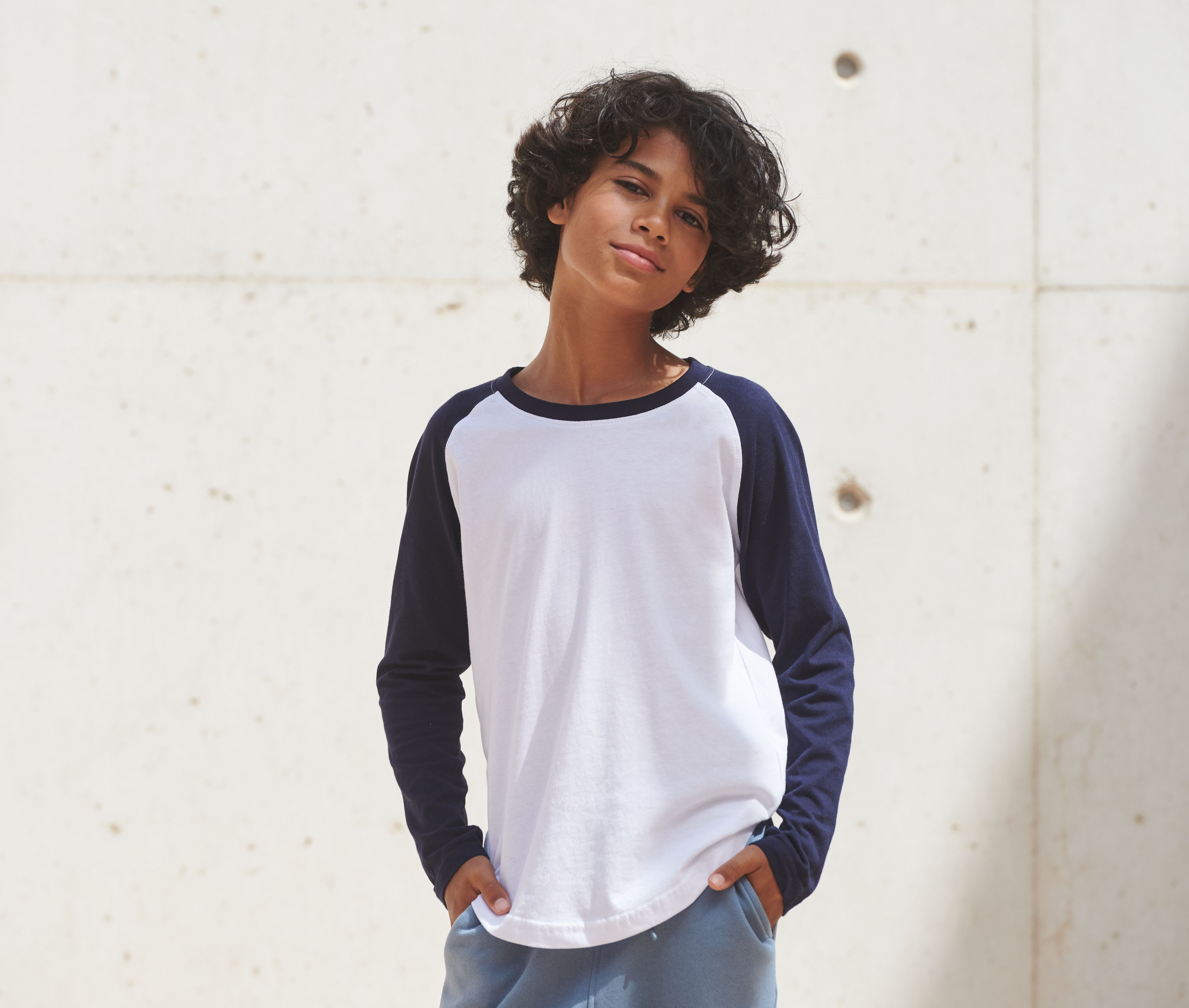 T-Shirts personnalisable SKINNIFIT KIDS' LONG SLEEVED BASEBALL T