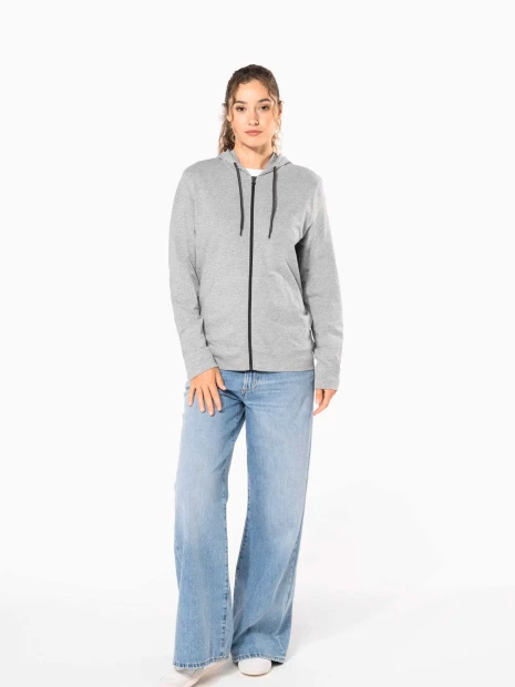 Sweat-shirts à personnaliser KARIBAN Veste coton légère à capuche 