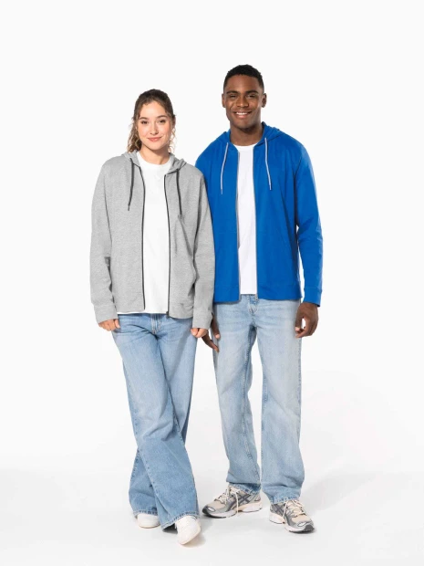 Sweat-shirts à personnaliser KARIBAN Veste coton légère à capuche 