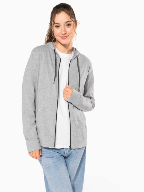 Sweat-shirts à personnaliser KARIBAN Veste coton légère à capuche 