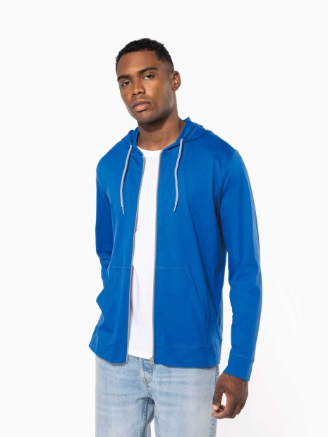 Sweat-shirts à personnaliser KARIBAN Veste coton légère à capuche 