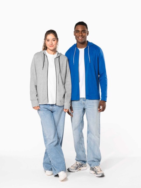 Sweat-shirts à personnaliser KARIBAN Veste coton légère à capuche 