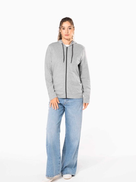 Sweat-shirts à personnaliser KARIBAN Veste coton légère à capuche 