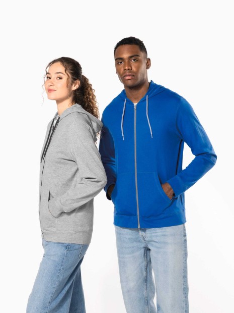 Sweat-shirts à personnaliser KARIBAN Veste coton légère à capuche 