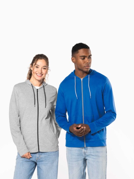 Sweat-shirts à personnaliser KARIBAN Veste coton légère à capuche 