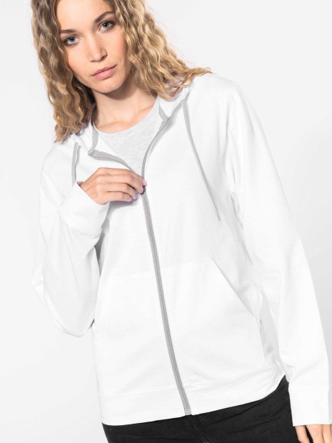 Sweat-shirts à personnaliser KARIBAN Veste coton légère à capuche 