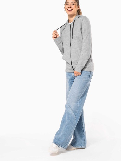 Sweat-shirts à personnaliser KARIBAN Veste coton légère à capuche 