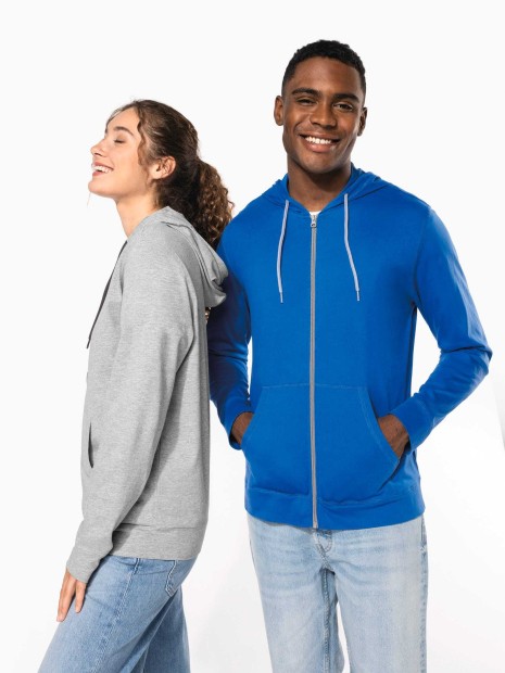 Sweat-shirts à personnaliser KARIBAN Veste coton légère à capuche 