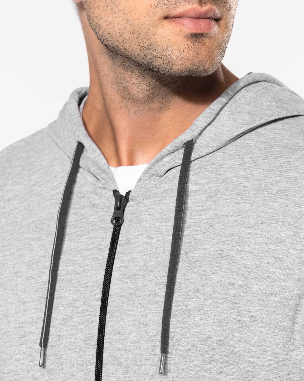 Sweaters & hoodies KARIBAN Vestje van licht katoen met capuchon voor bedrukking &amp; borduring