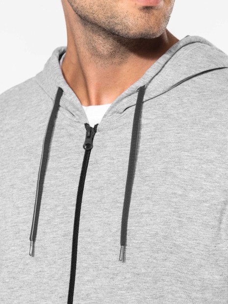 Sweat-shirts à personnaliser KARIBAN Veste coton légère à capuche 