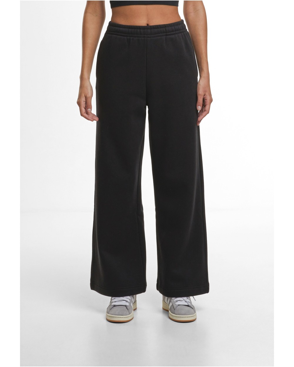 Broeken BUILD YOUR BRAND Ladies Wideleg Sweatpants voor bedrukking &amp; borduring