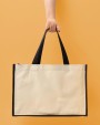 Tassen & Zakken NUTSHELL Jute canvas panel shopper voor bedrukking &amp; borduring