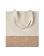 4DO Einkaufstasche mit Jutebesatz Taschen personalisierbar