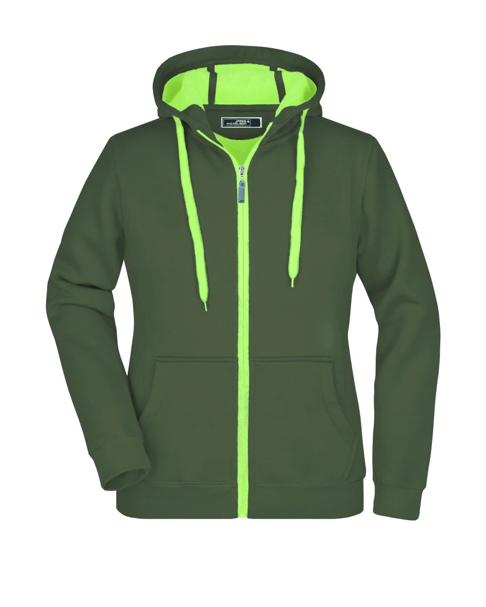 JAMES & NICHOLSON Ladies' Doubleface Jacket Sweatshirts personalisierbar