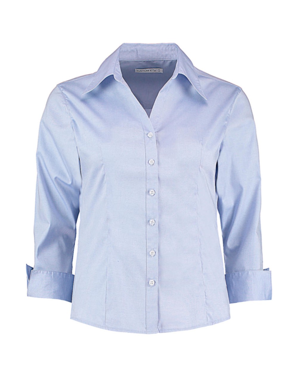 Hemden KUSTOM KIT Women's Tailored Fit Premium Oxford 3/4 Shirt voor bedrukking &amp; borduring